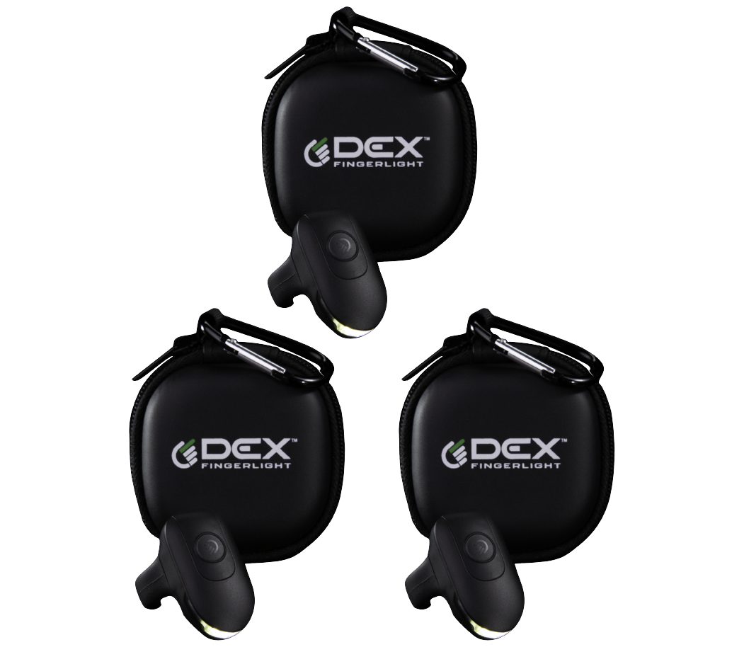 DEX FingerLight 3-Pack with three protective cases