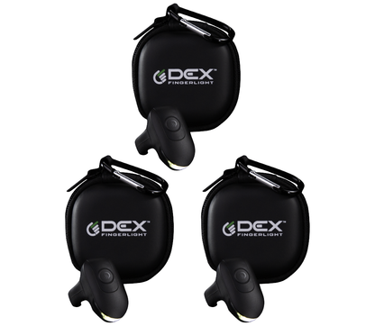 DEX FingerLight 3-Pack with three protective cases