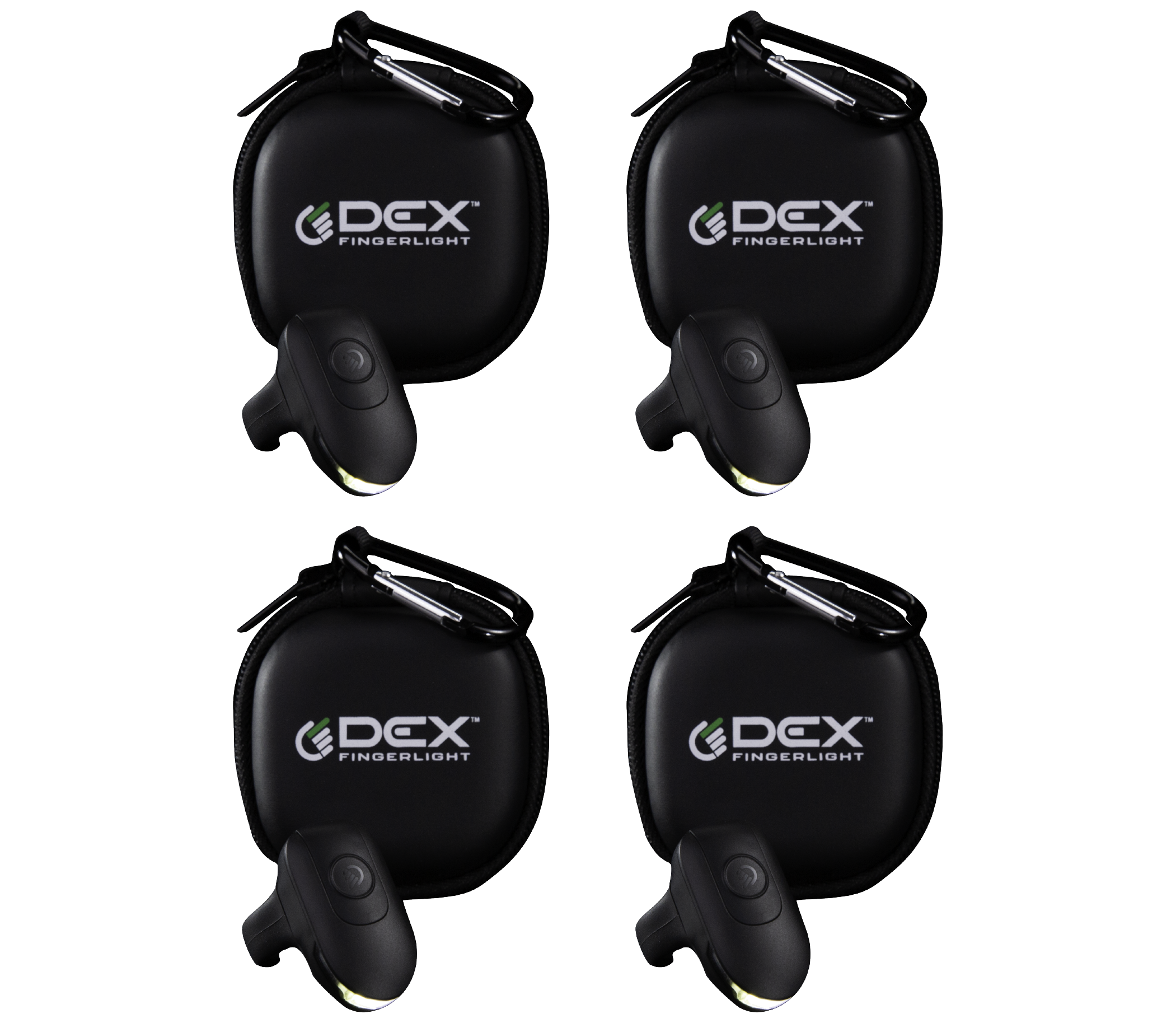 DEX FingerLight 4-Pack: four lights and four carrying cases