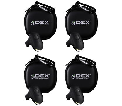 DEX FingerLight 4-Pack: four lights and four carrying cases